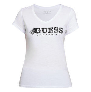 Guess dámské bílé tričko - L (A000)